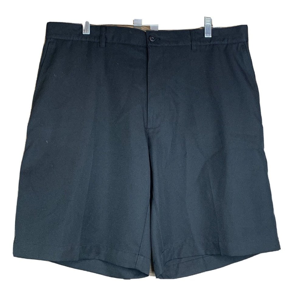 PGA Tour Shorts Mens Size 36 Black Golf Chino Flat Front Casual Cargo 5 pockets
